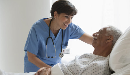 Picture of a nurse with a patient